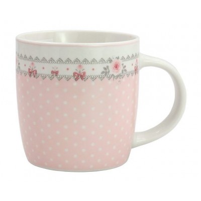 Кружка Roses pink with dots 350 мл